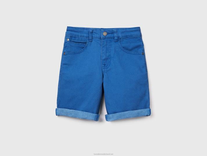 kinderen Benetton slim fit bermuda's helderblauw 4R621961