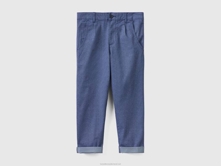 kinderen Benetton slouchy fit broek blauw 4R624939