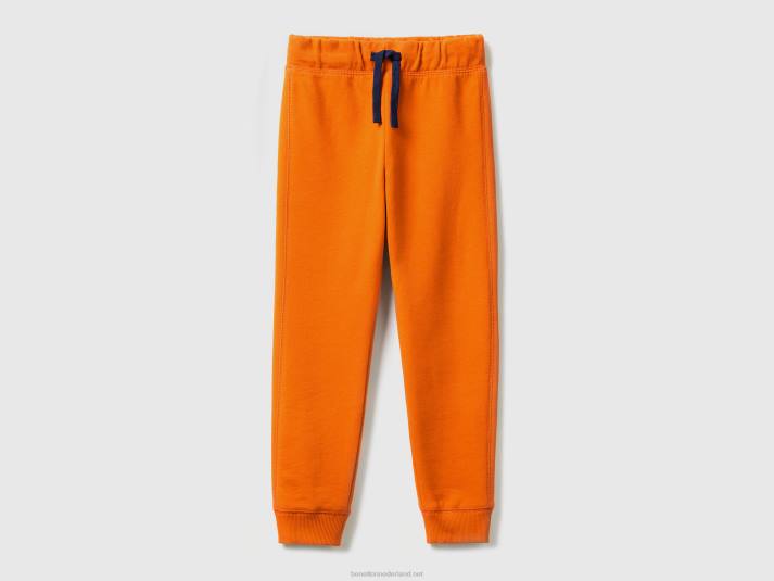 kinderen Benetton Joggingbroek van 100% katoen oranje 4R624915