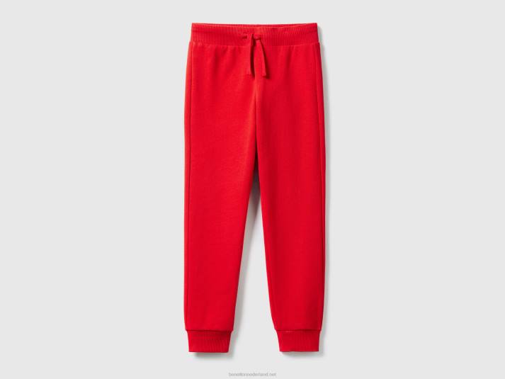 kinderen Benetton sportieve broek met trekkoord rood 4R621929