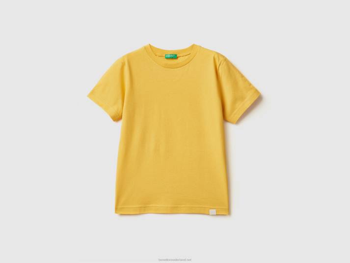 kinderen Benetton T-shirt van biologisch katoen geel 4R621781