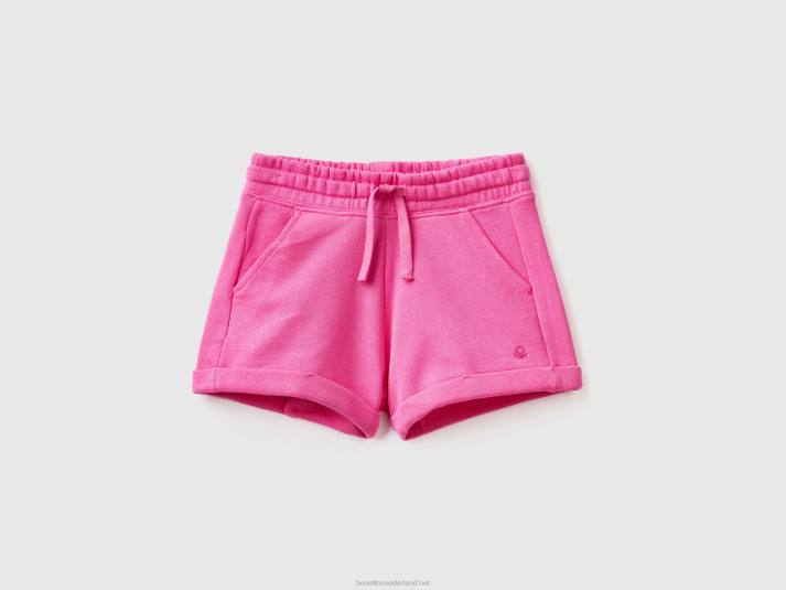 kinderen Benetton 100% katoenen joggingbroek fuchsia 4R622692