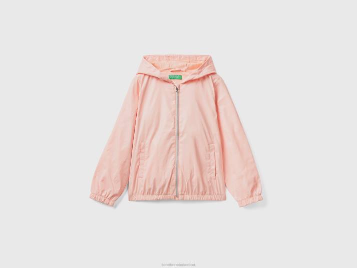 kinderen Benetton licht "regenbeschermer" jack zacht roze 4R622432