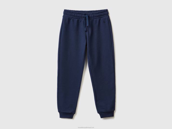 kinderen Benetton joggingbroek met logo donkerblauw 4R622628