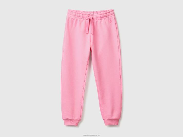 kinderen Benetton joggingbroek met logo roze 4R622685