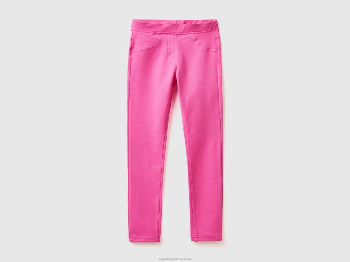 kinderen Benetton stretch sweatstof jegging fuchsia 4R622688