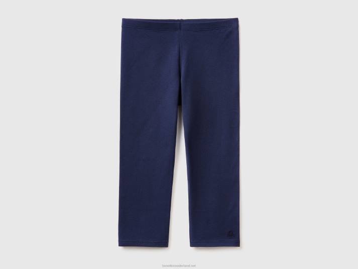 kinderen Benetton 3/4 legging van stretchkatoen donkerblauw 4R622582