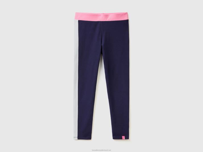 kinderen Benetton legging met colourblocking donkerblauw 4R625405