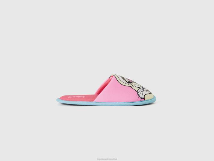 kinderen Benetton bugs bunny & lola pantoffels roze 4R622778