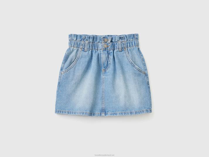 kinderen Benetton denim paperbag rok blauw 4R625489