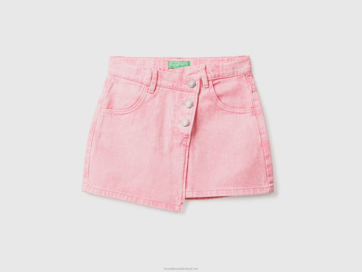 kinderen Benetton minirok met knopen roze 4R622728