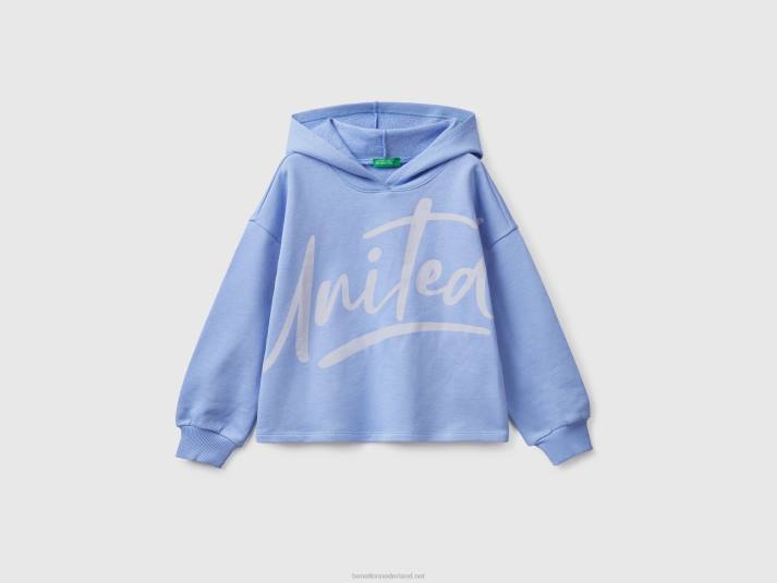 kinderen Benetton cropped sweatshirt met capuchon maagdenpalm 4R622547