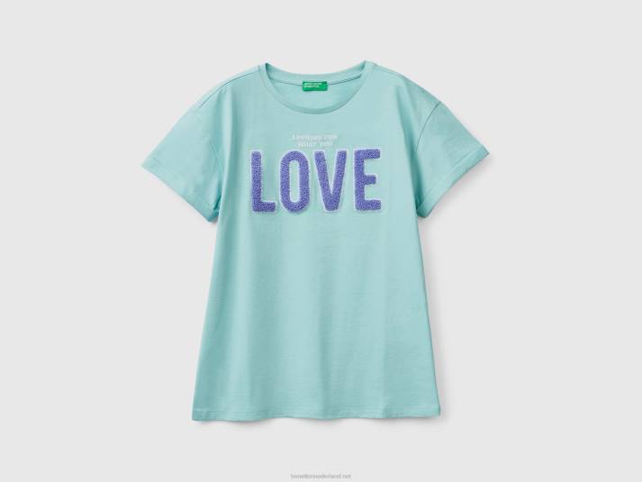 kinderen Benetton oversized t-shirt met borduursel water 4R625266