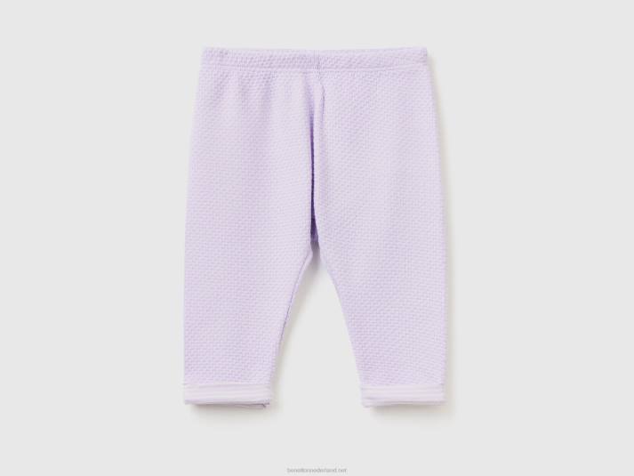 kinderen Benetton jegging met jacquard breisel lila 4R625923