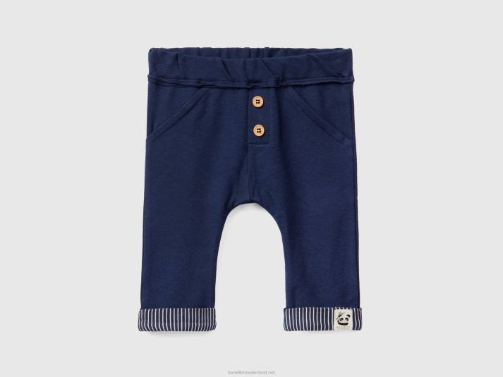 kinderen Benetton joggingbroek met manchetten donkerblauw 4R625907