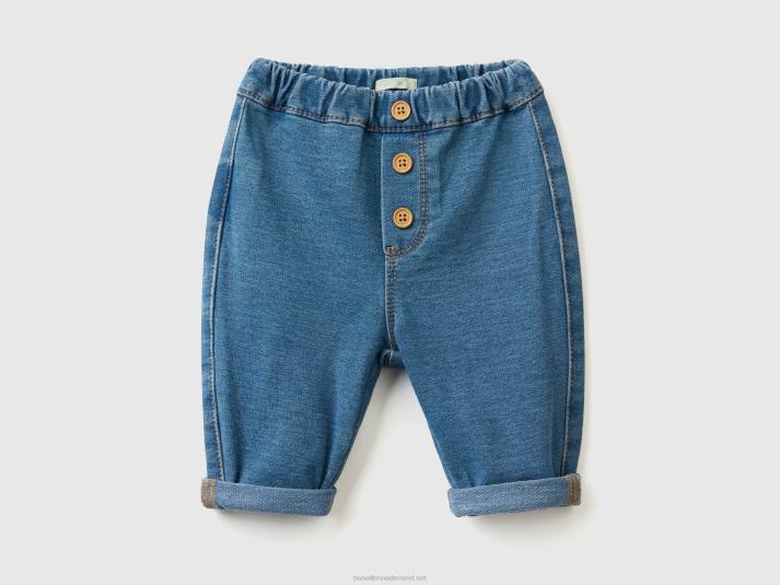 kinderen Benetton broek in denimlook donkerblauw 4R623262