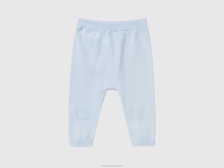 kinderen Benetton gebreide broek met inleg hemelsblauw 4R625906