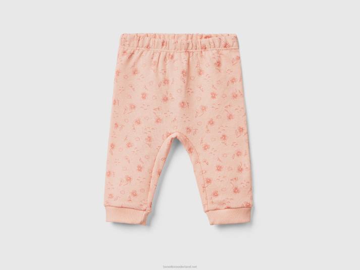 kinderen Benetton gedessineerde joggingbroek zacht roze 4R625917