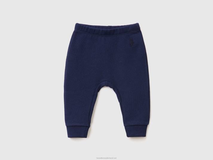 kinderen Benetton joggingbroek van biologisch katoen donkerblauw 4R625949