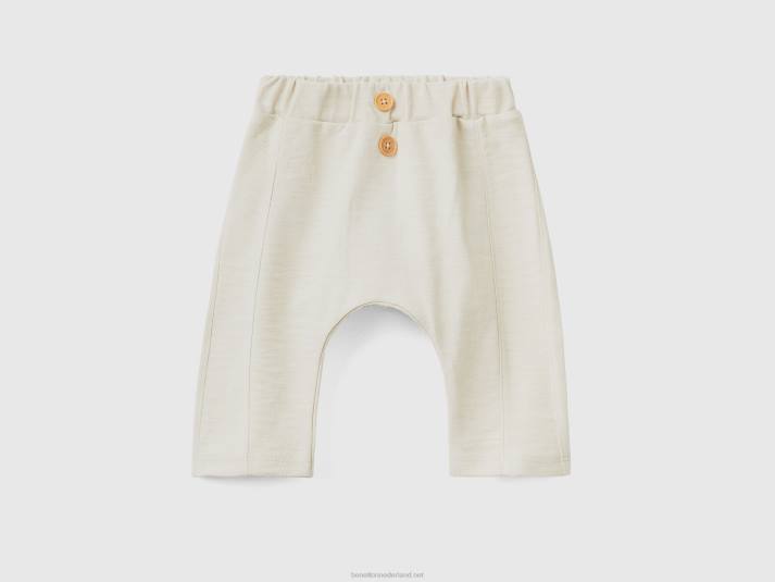 kinderen Benetton lichtgewicht joggingbroek beige 4R623255