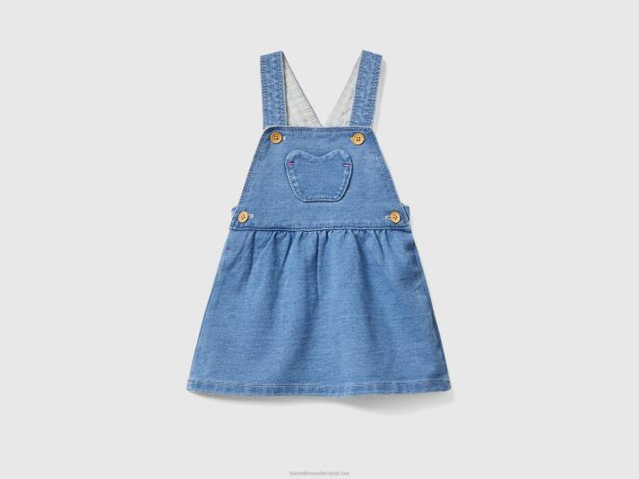 kinderen Benetton Tuinbroek in denimlook blauw 4R625756