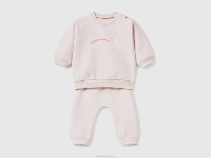 kinderen Benetton lichte zweetkleding zacht roze 4R625759