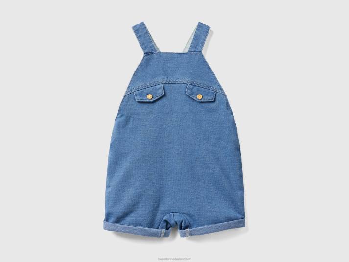 kinderen Benetton tuinbroek in denimlook blauw 4R625753