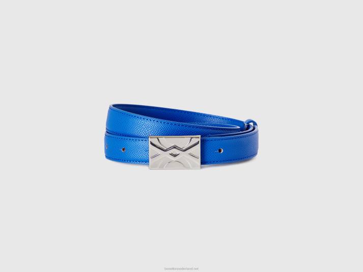 vrouwen Benetton dunne korenbloemblauwe riem helderblauw 4R621505