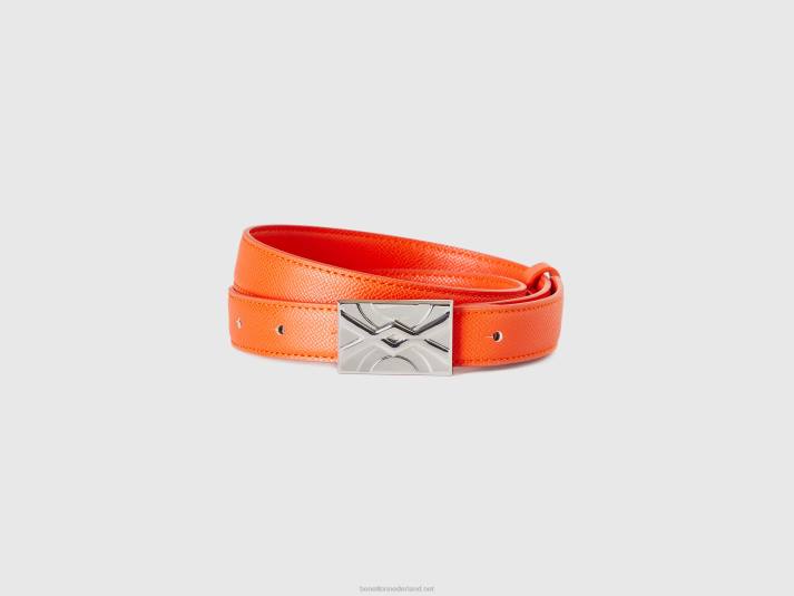 vrouwen Benetton dunne oranje riem oranje 4R62862