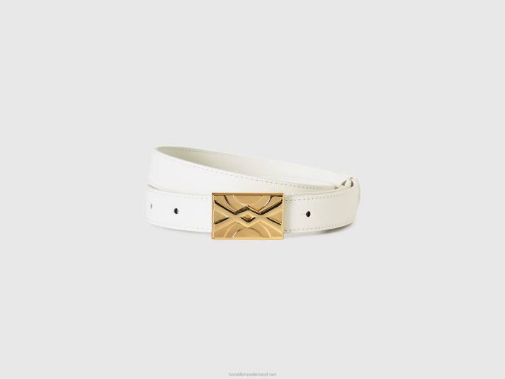 vrouwen Benetton dunne witte riem wit 4R621543