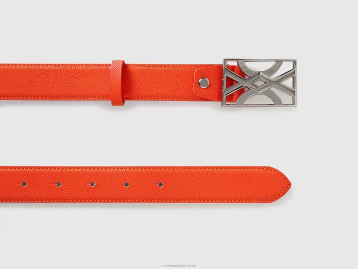 vrouwen Benetton oranje riem met gesp met logo oranje 4R62774