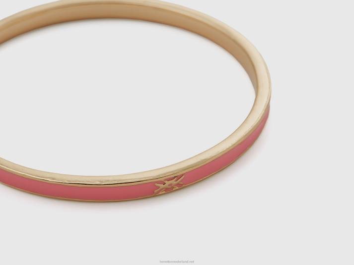 vrouwen Benetton dunne roze bangle armband roze 4R62753