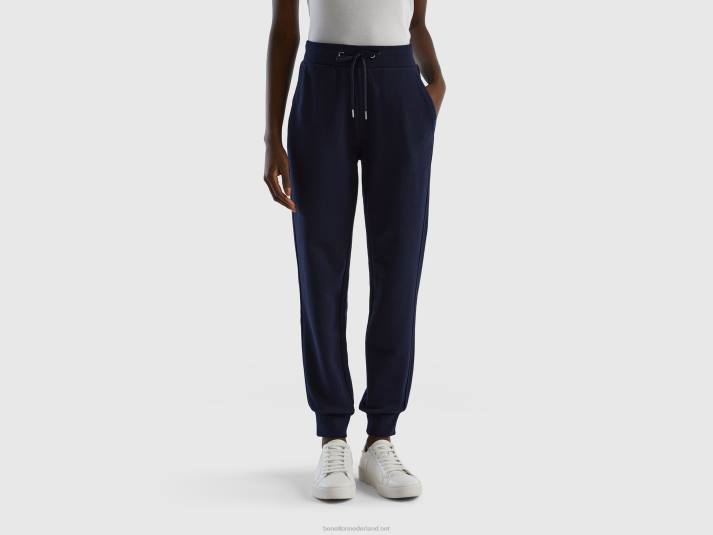 vrouwen Benetton joggingbroek met trekkoord donkerblauw 4R624122