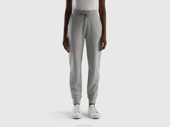 vrouwen Benetton joggingbroek met trekkoord lichtgrijs 4R624110