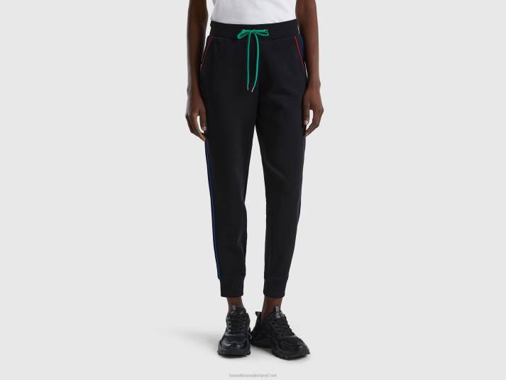 vrouwen Benetton joggingbroek met trekkoord zwart 4R624117