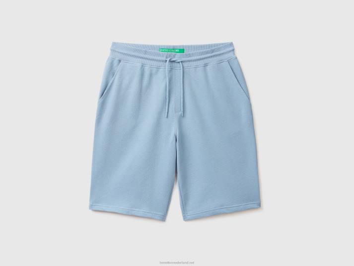 vrouwen Benetton 100% katoenen sweatbermuda's luchtmacht blauw 4R621461