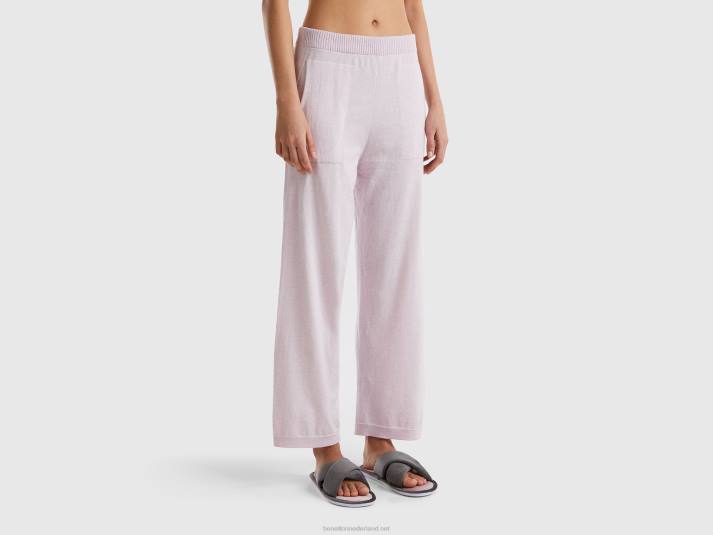 vrouwen Benetton broek van kasjmiermix zacht roze 4R624191