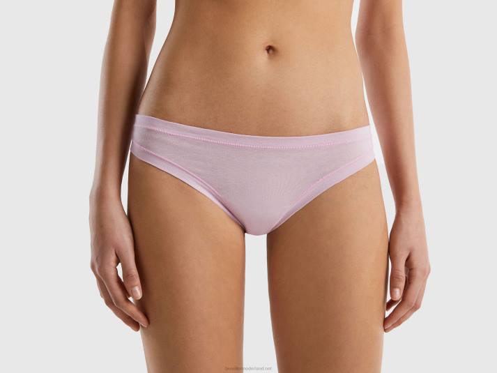 vrouwen Benetton Braziliaans ondergoed van superstretch biologisch katoen lila 4R62985